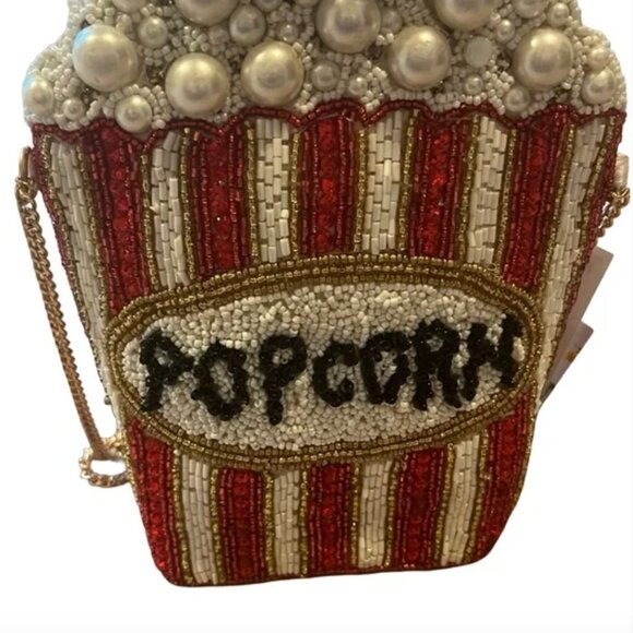 Popcorn Beaded Bag with Faux Pearls Hand Made in India Crossbody Tik Tok Viral - Picture 3 of 6